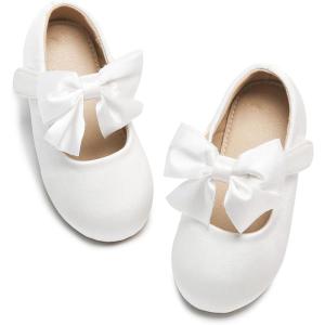 image:imageOtter MOMO ToddlerLittle Girls Mary Jane Ballerina Flats Shoes Slipon School Party Dress ShoesD755white