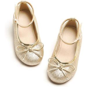 image:imageOtter MOMO ToddlerLittle Girls Mary Jane Ballerina Flats Shoes Slipon School Party Dress ShoesDf06gold