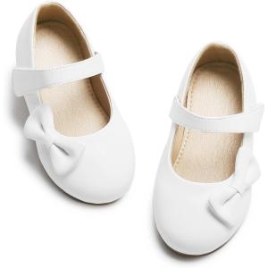 image:imageOtter MOMO ToddlerLittle Girls Mary Jane Ballerina Flats Shoes Slipon School Party Dress ShoesDf09white