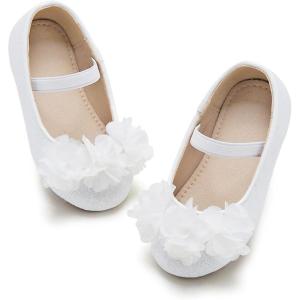 image:imageOtter MOMO ToddlerLittle Girls Mary Jane Ballerina Flats Shoes Slipon School Party Dress ShoesDf19white