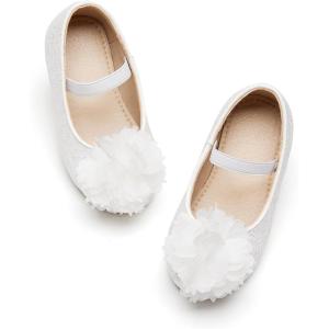image:imageOtter MOMO ToddlerLittle Girls Mary Jane Ballerina Flats Shoes Slipon School Party Dress ShoesDf20white