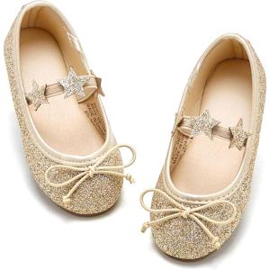 image:imageOtter MOMO ToddlerLittle Girls Mary Jane Ballerina Flats Shoes Slipon School Party Dress ShoesDh24gold