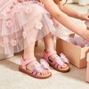 image:imageOtter MOMO Girls Open Toe Princess Flat Sandals with Comfort Sole Summer SandalsDt16 Pink