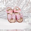 image:imageOtter MOMO Girls Open Toe Princess Flat Sandals with Comfort Sole Summer SandalsDt16 Pink