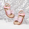 image:imageOtter MOMO Girls Open Toe Princess Flat Sandals with Comfort Sole Summer SandalsDt16 Pink