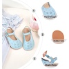 image:imageOtter MOMO Girls Open Toe Princess Flat Sandals with Comfort Sole Summer SandalsDt19 Blue