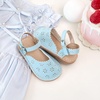 image:imageOtter MOMO Girls Open Toe Princess Flat Sandals with Comfort Sole Summer SandalsDt19 Blue