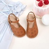 image:imageOtter MOMO Girls Open Toe Princess Flat Sandals with Comfort Sole Summer SandalsDt19 Brown