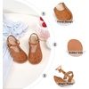 image:imageOtter MOMO Girls Open Toe Princess Flat Sandals with Comfort Sole Summer SandalsDt19 Brown