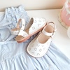 image:imageOtter MOMO Girls Open Toe Princess Flat Sandals with Comfort Sole Summer SandalsDt19 White