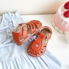 image:imageOtter MOMO Girls Open Toe Princess Flat Sandals with Comfort Sole Summer SandalsDt20 Brown