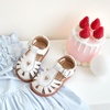 image:imageOtter MOMO Girls Open Toe Princess Flat Sandals with Comfort Sole Summer SandalsDt20 White