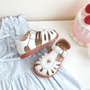 image:imageOtter MOMO Girls Open Toe Princess Flat Sandals with Comfort Sole Summer SandalsDt20 White