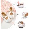 image:imageOtter MOMO ToddlerLittle Girls Flower Girl Ballerina Flats Shoes Slipon School Party White Dress Shoes Size 12