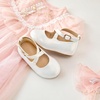 image:imageOtter MOMO ToddlerLittle Girls Flower Girl Ballerina Flats Shoes Slipon School Party White Dress Shoes Size 12