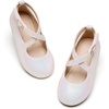 image:imageOtter MOMO ToddlerLittle Girls Flower Girl Ballerina Flats Shoes Slipon School Party White Dress Shoes Size 12