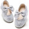 image:imageOtter MOMO ToddlerLittle Girls Mary Jane Ballerina Flats Shoes Slipon School Party Dress ShoesSilverdf18