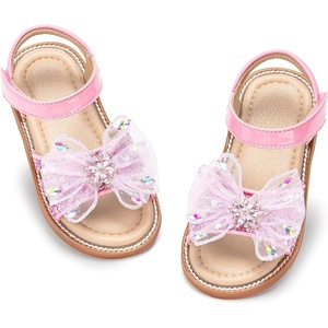 image:imageOtter MOMO Girls Open Toe Princess Flat Sandals with Comfort Sole Summer SandalsDt16 Pink