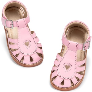 image:imageOtter MOMO Girls Open Toe Princess Flat Sandals with Comfort Sole Summer SandalsDt20 Pink