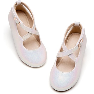 image:imageOtter MOMO ToddlerLittle Girls Flower Girl Ballerina Flats Shoes Slipon School Party White Dress Shoes Size 12