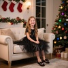 image:imageOtter MOMO ToddlerLittle Girls Flower Girl Dress Black Shoes Size 8 Ballerina Flats School Party Wedding Shoes