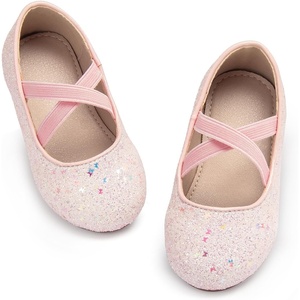 image:imageOtter MOMO ToddlerLittle Girls Flower Girl Shoes Ballerina Flats Shoes Slipon School Party Light Pink Dress Shoes Size 9