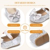 image:imageOtter MOMO Toddler Little Girls Princess Shoes Mary Jane Ballerina Flats Flower Girl Dress ShoesDf37silver