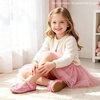 image:imageOtter MOMO ToddlerLittle Girls Mary Jane Ballerina Flats Shoes Slipon School Party Dress ShoesD716pink
