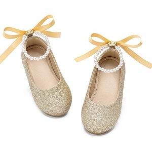 image:imageOtter MOMO Toddler Little Girls Princess Shoes Mary Jane Ballerina Flats Flower Girl Dress ShoesDf34gold
