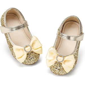 image:imageOtter MOMO Toddler Little Girls Princess Shoes Mary Jane Ballerina Flats Flower Girl Dress ShoesDf37gold